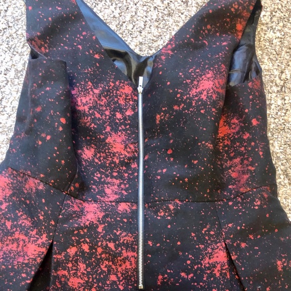 Maia Red and Black Dress - Picture 3 of 4